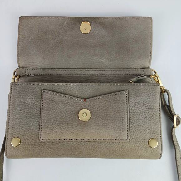 Hammitt AJ Crossbody Clutch Grey/Natural/Brushed Gold - Picture 5 of 9